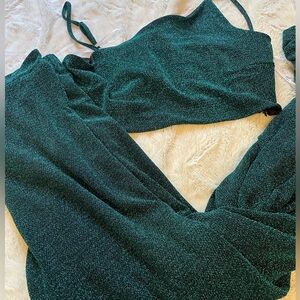 Women’s Sparkly Green Matching Set